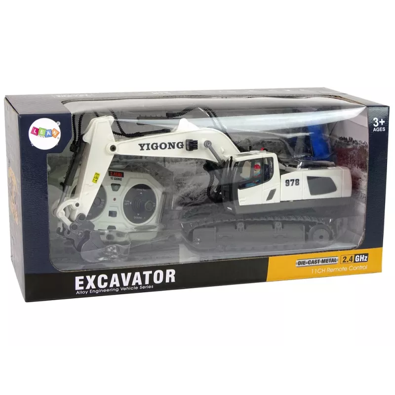 LEAN TOYS Escavatore radiocomandato con cingoli 2,4 GHz pilota