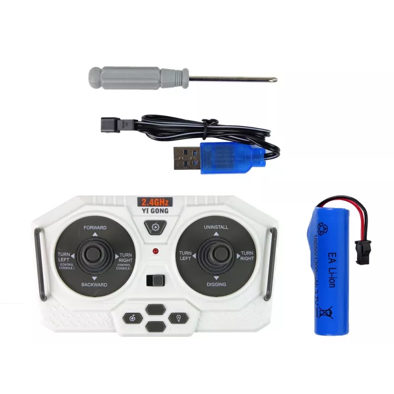 LEAN TOYS Escavatore radiocomandato con cingoli 2,4 GHz pilota