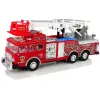 LEAN TOYS Caserma dei pompieri radiocomandata con pedale acceleratore e freno, radiocomando, suono