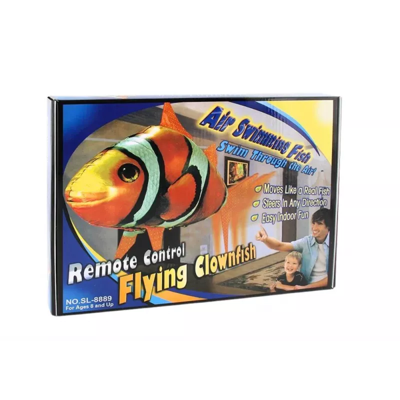 LEAN TOYS pesce telecomandato R/C pesce pagliaccio pallone volante arancione