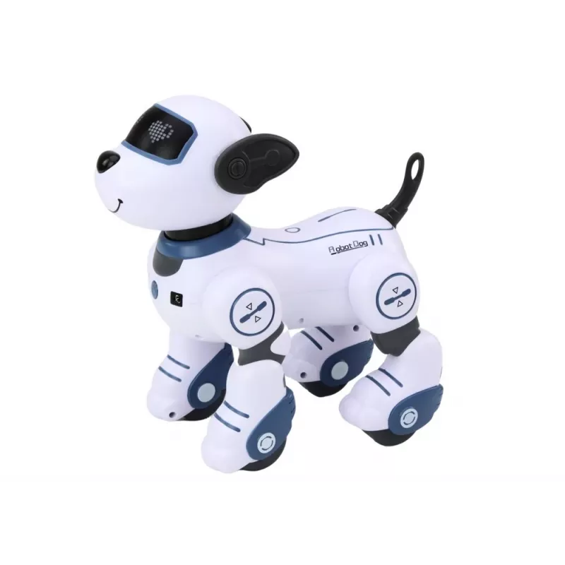 LEAN TOYS cane robot interattivo radiocomandato – balla, canta, comandi programmabili, blu