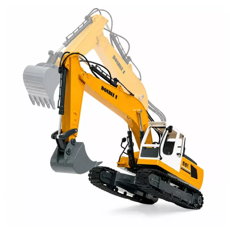 LEAN TOYS escavatore RC crawler radiocomandato con luce e suono giallo 1:16