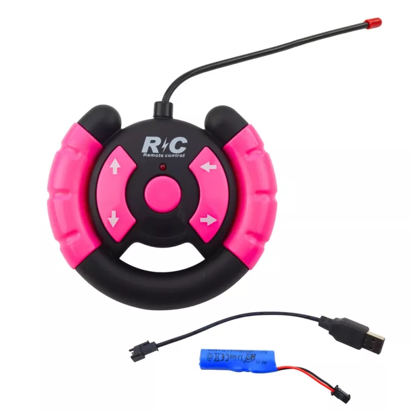 LEAN TOYS Auto fuoristrada radiocomandata con bambole rosa 1:16