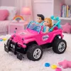 LEAN TOYS Auto fuoristrada radiocomandata con bambole rosa 1:16