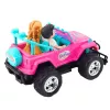 LEAN TOYS Auto fuoristrada radiocomandata con bambole rosa 1:16