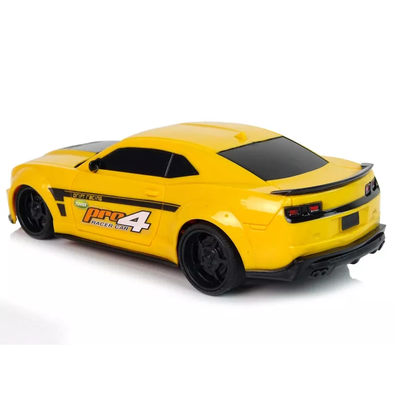 LEAN TOYS Auto sportiva radiocomandata 1:24 Racing gialla finestrini oscurati