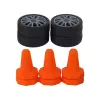 LEAN TOYS auto sportiva radiocomandata R/C 1:24 nera, ruote intercambiabili