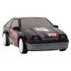 LEAN TOYS auto sportiva radiocomandata R/C 1:24 nera, ruote intercambiabili