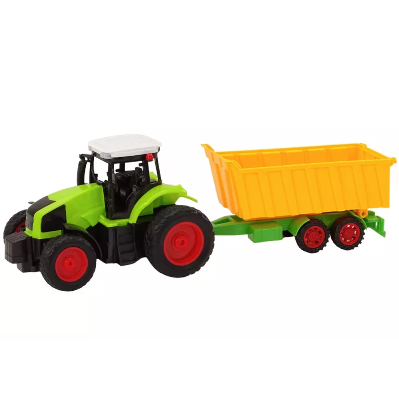 LEAN TOYS trattore radiocomandato con rimorchio RC 1:16 verde