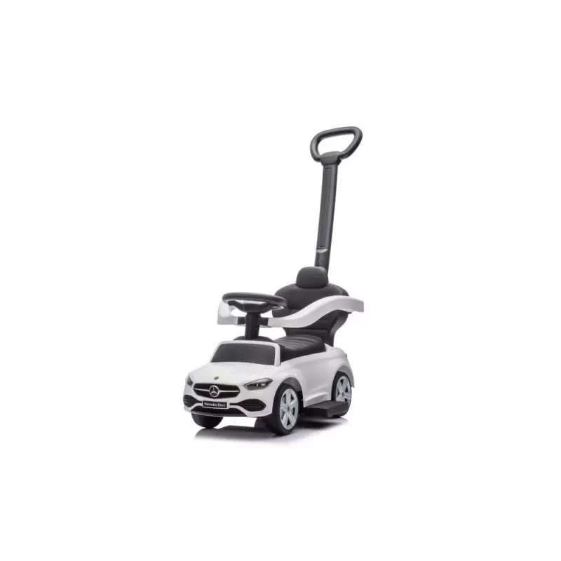 LEAN TOYS ride-on con barra di spinta Mercedes 3in1 bianco