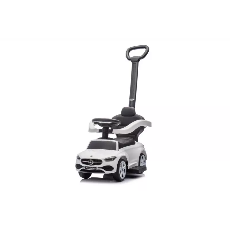 LEAN TOYS ride-on con barra di spinta Mercedes 3in1 bianco