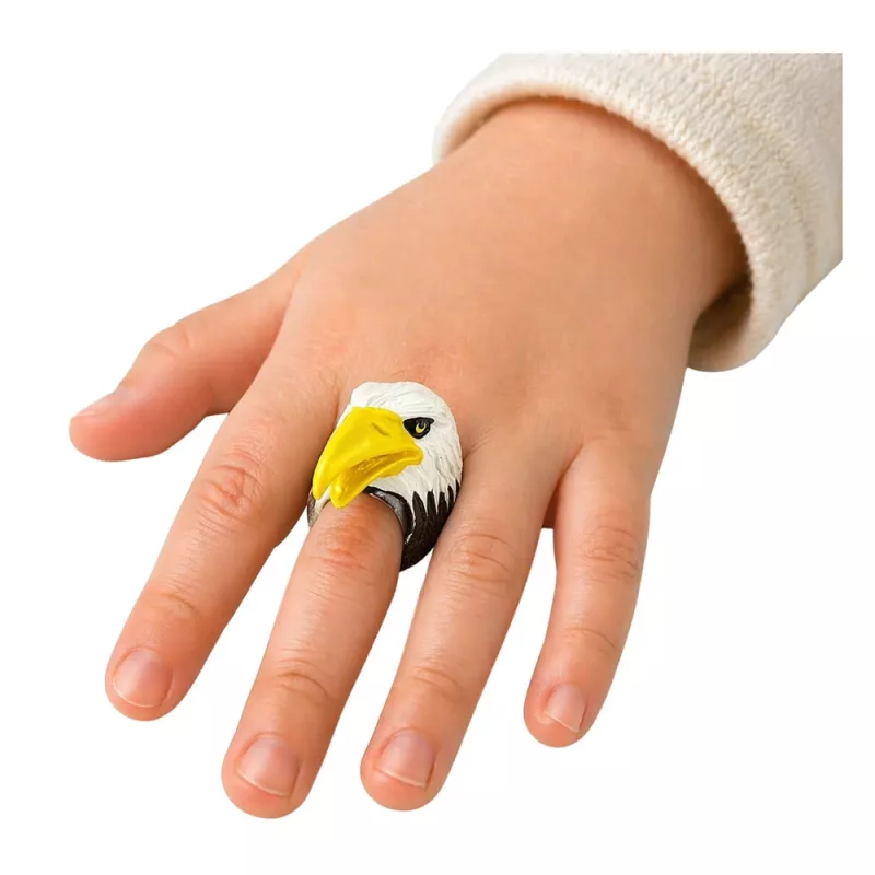 LEAN TOYS Anello da mano Animali educativi Aquila
