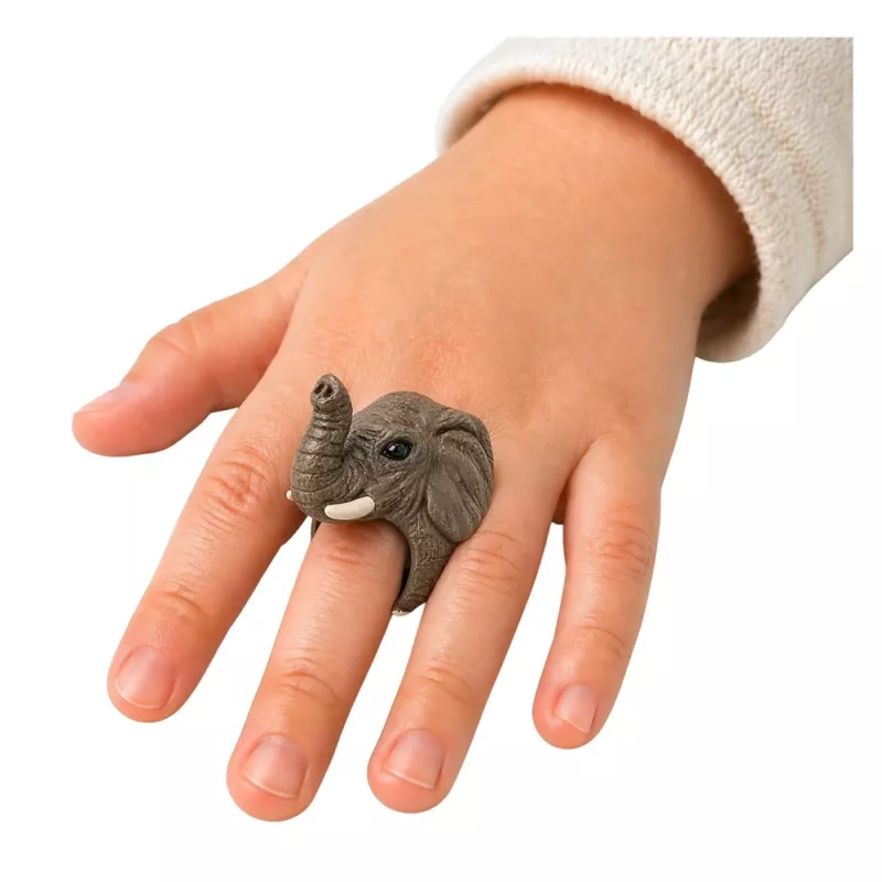 LEAN TOYS anello da mano educativo animali elefante