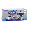 LEAN TOYS robot auto polizia bianca trasformazione 2 in 1
