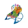 LEAN TOYS Sedia a dondolo 2in1 blu tigre suoni vibrazione