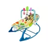 LEAN TOYS Sedia a dondolo 2in1 blu zebra suoni vibrazione