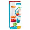 LEAN TOYS torre piramidale rotante incastra forme puzzle arcobaleno 36cm 6 pezzi
