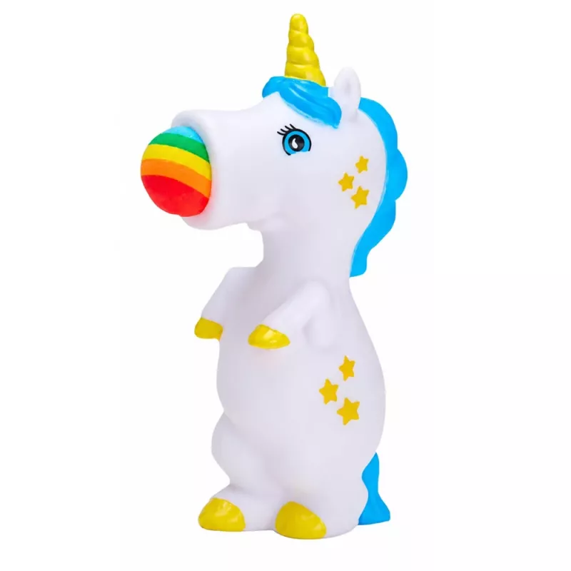 LEAN TOYS Lanciatore di palline in gomma Unicorn per bambini 5 palline