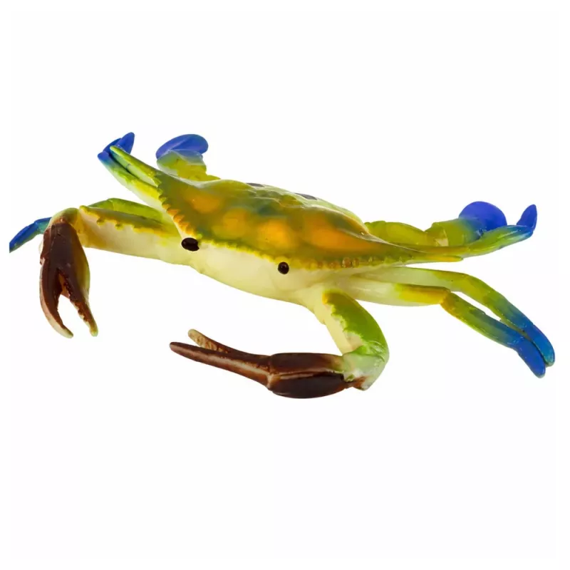 LEAN TOYS Granchio in gomma Figura estensibile realistica animale marino 19cm