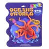 LEAN TOYS figura di polpo in gomma estensibile realistica animale marino 12cm