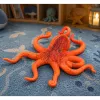 LEAN TOYS figura di polpo in gomma estensibile realistica animale marino 12cm