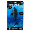 LEAN TOYS figura delfino in gomma, morbida e realistica, TPR, grigio scuro, 17,5 cm
