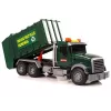 LEAN TOYS Camion della spazzatura con contenitori verde scuro con suoni e luce