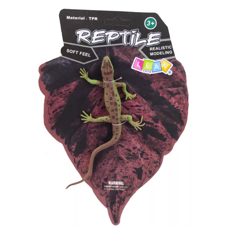 LEAN TOYS Sand Lizard Figura in gomma estensibile realistica 15 cm