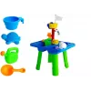 LEAN TOYS Tavolo sabbiera con formine, paletta, rastrello e nuvola - multicolore