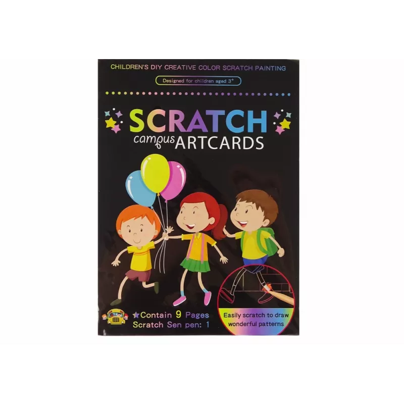 LEAN TOYS Libro da colorare a grattare per bambini scuola