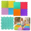 LEAN TOYS Percorso sensoriale puzzle tessere varie strutture colori 24,5 cm 10 pz.
