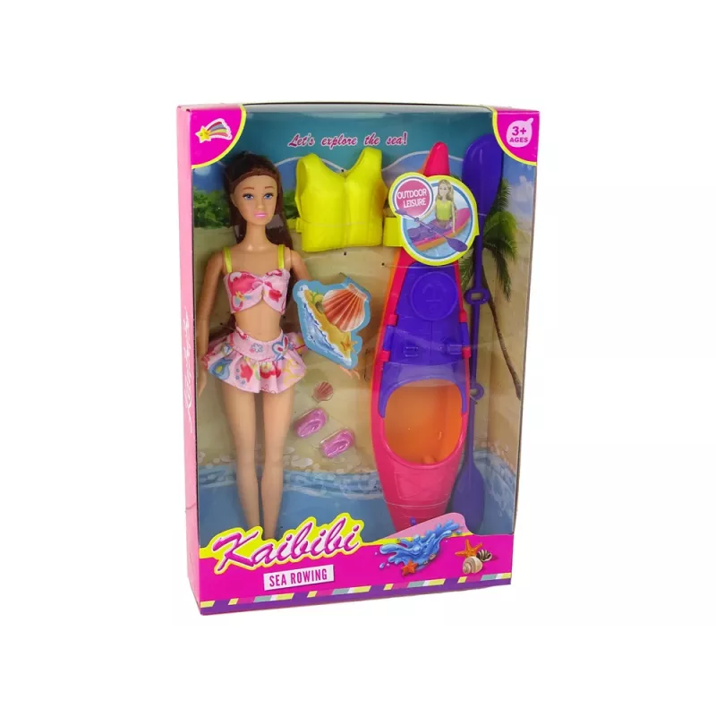 LEAN TOYS Set accessori per bambola kayak rosa