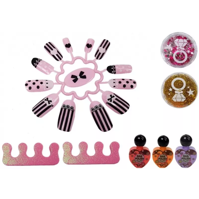 LEAN TOYS Set per creare un asciuga smalto con glitter