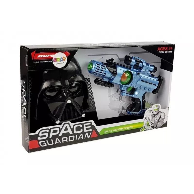 LEAN TOYS Set pistola laser Space Warrior maschera luci e suoni
