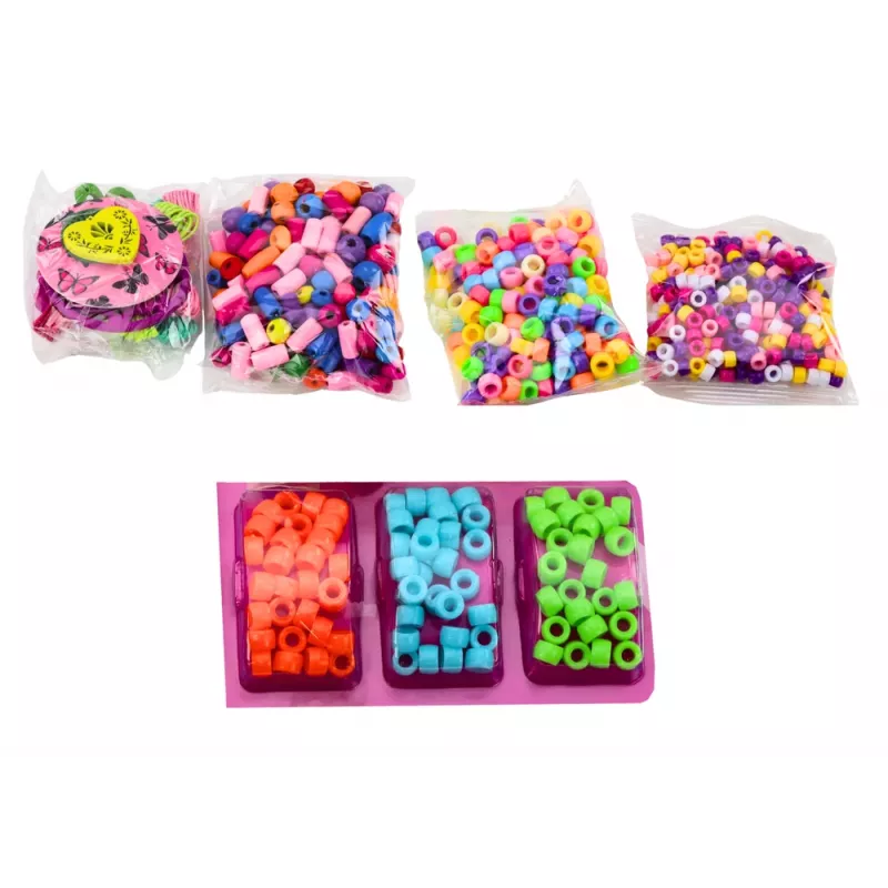 LEAN TOYS Set di perline in barattolo per creare gioielli 3in1