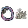 LEAN TOYS Set bracciali, collane e perline colorate per bijoux