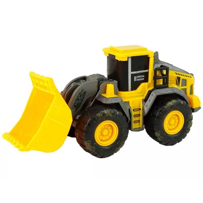 LEAN TOYS Set veicoli da costruzione 3 modelli gialli