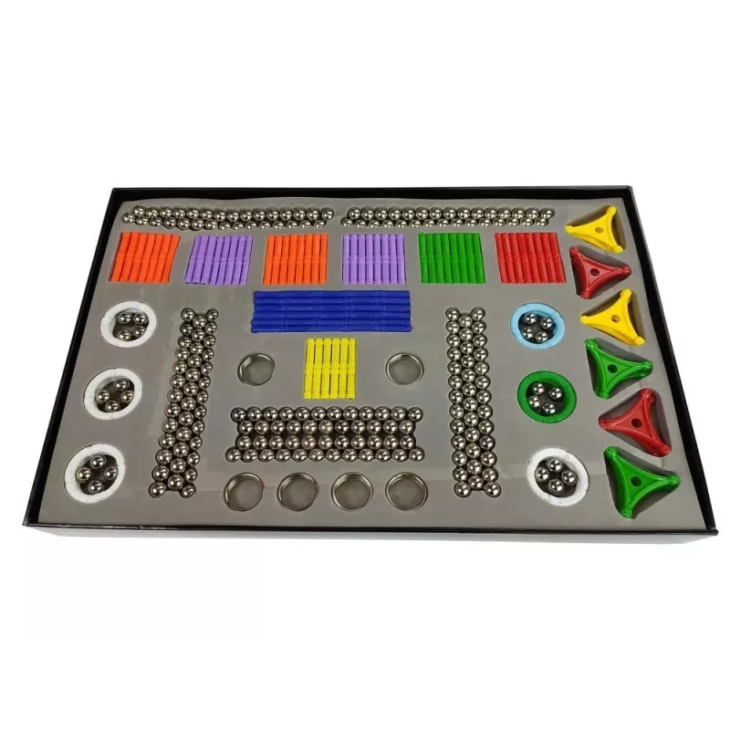 LEAN TOYS Set Magnastix mattoncini magnetici 560 + Board