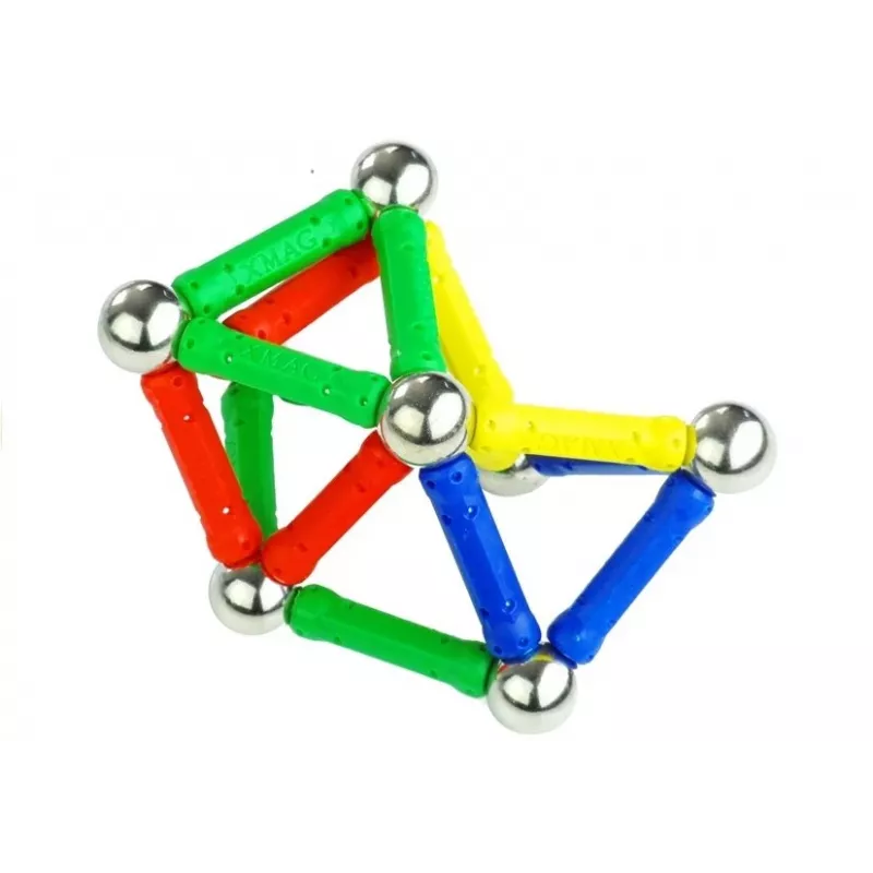 LEAN TOYS Set Magnastix mattoncini magnetici 560 + Board