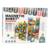 LEAN TOYS Set mattoncini magnetici pista a sfere colorato 98 pezzi