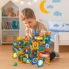 LEAN TOYS Set mattoncini magnetici pista a sfere colorato 98 pezzi