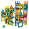 LEAN TOYS Set mattoncini magnetici pista a sfere colorato 98 pezzi