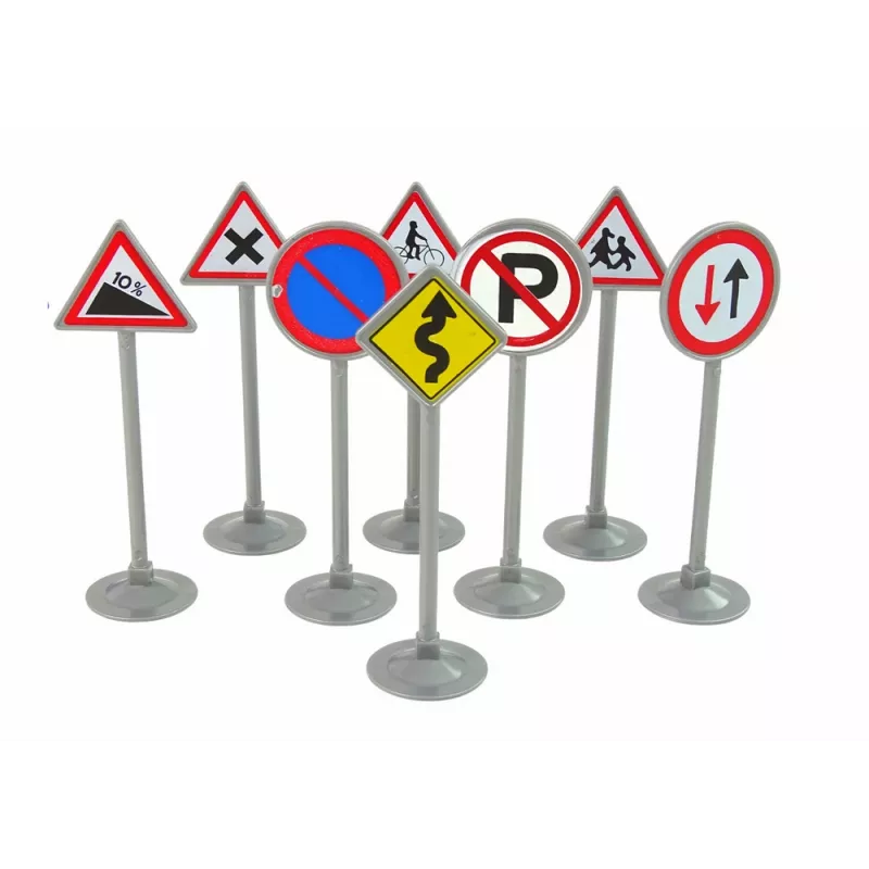 LEAN TOYS Set segnali stradali luci suoni 23 cm