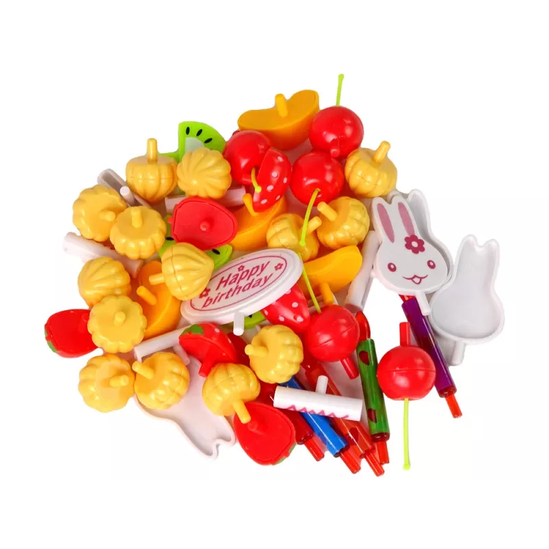 LEAN TOYS set dolci torta biscotti decorazioni in velcro fai da te