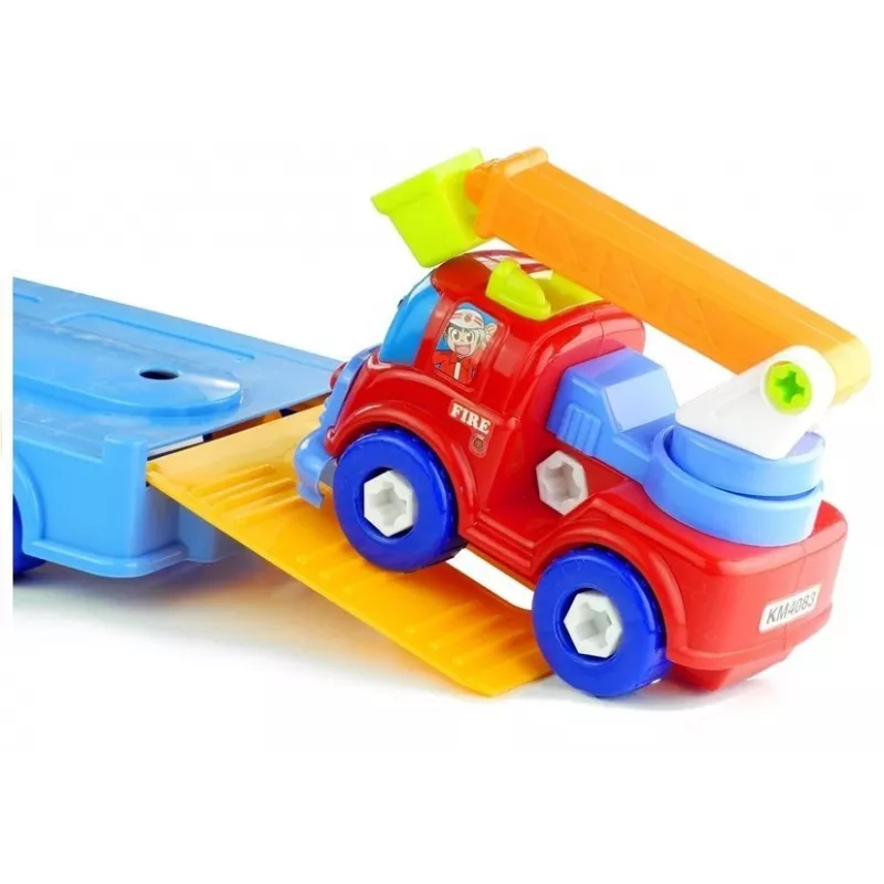LEAN TOYS set veicoli polizia pompieri autotrasportatore veicoli a vite