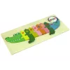 LEAN TOYS Set di puzzle in legno coccodrillo numeri