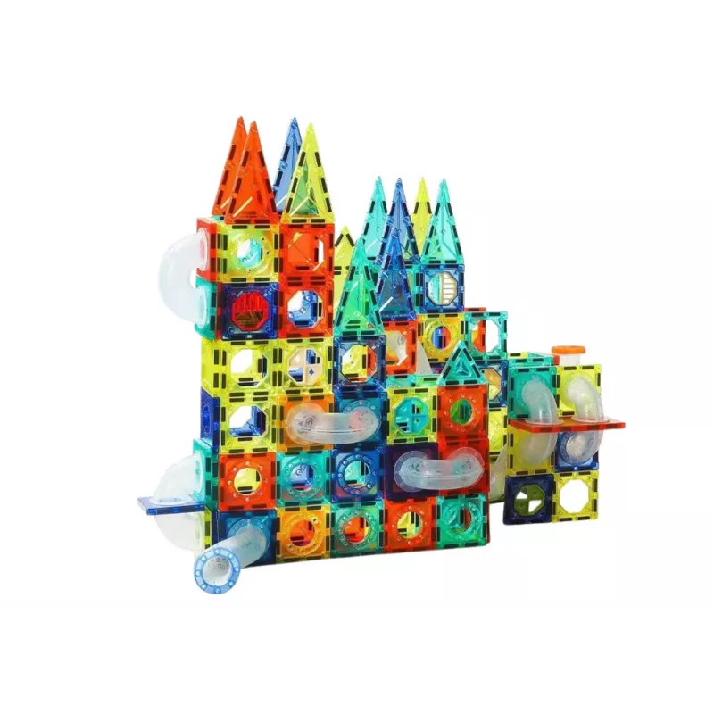LEAN TOYS set di scivoli per palline blocchi magnetici 168 pezzi