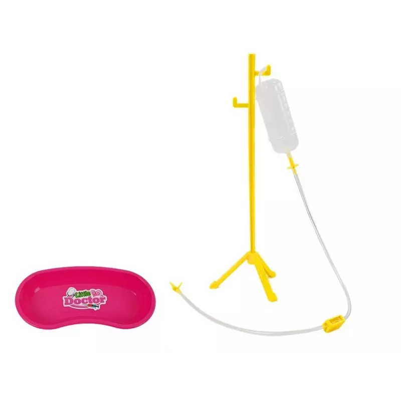 LEAN TOYS Piccolo set dentista con accessori in borsa rosa