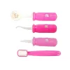 LEAN TOYS Piccolo set dentista con accessori in borsa rosa