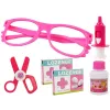 LEAN TOYS Piccolo set dentista con accessori in borsa rosa